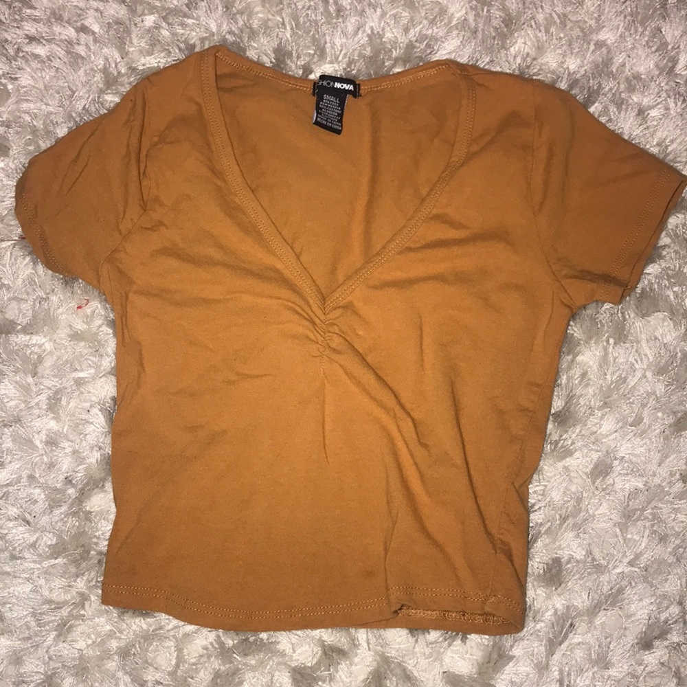 Orangish brown crop top